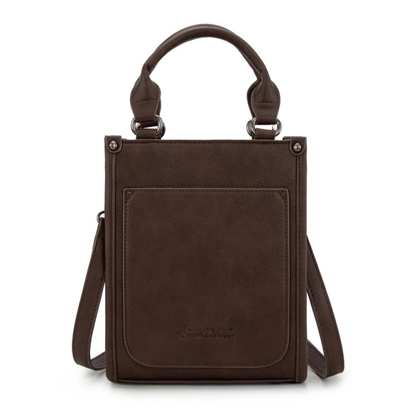 Montana West Embroidered Aztec Small Tote/Crossbody Coffee - Picture 2 of 5